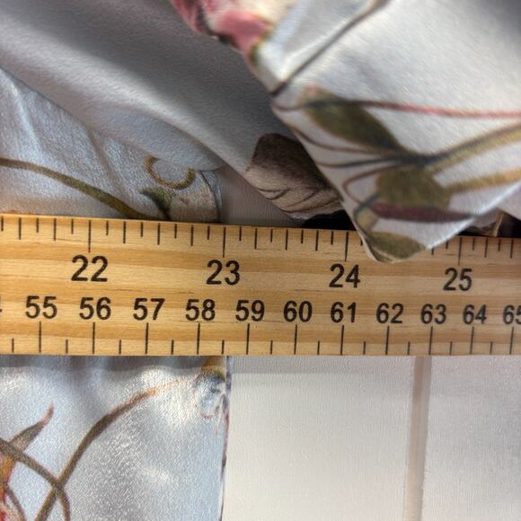 Easel Women's Satin Floral Boho Cottage Blouse Size M Feminine Puff Sleeve NWT - Picture 9 of 11